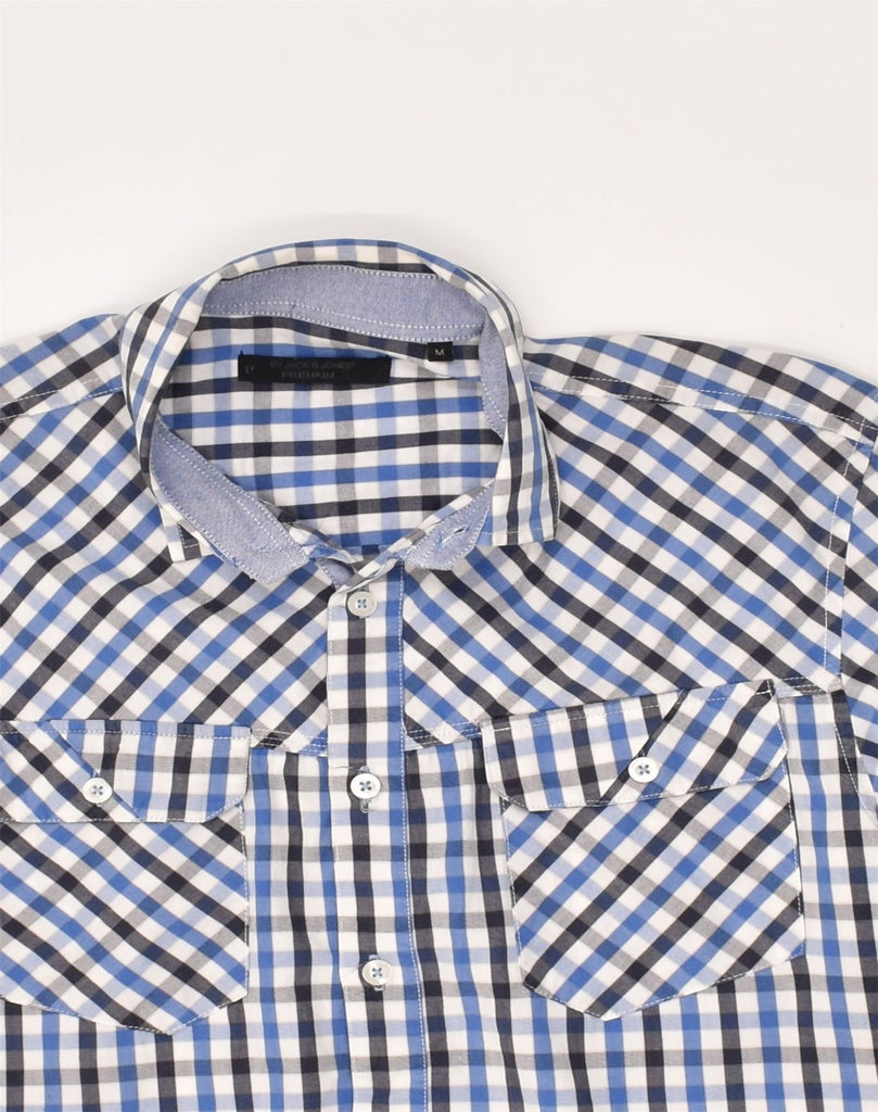 JACK & JONES Mens Short Sleeve Shirt Medium Blue Gingham Cotton | Vintage Jack & Jones | Thrift | Second-Hand Jack & Jones | Used Clothing | Messina Hembry 