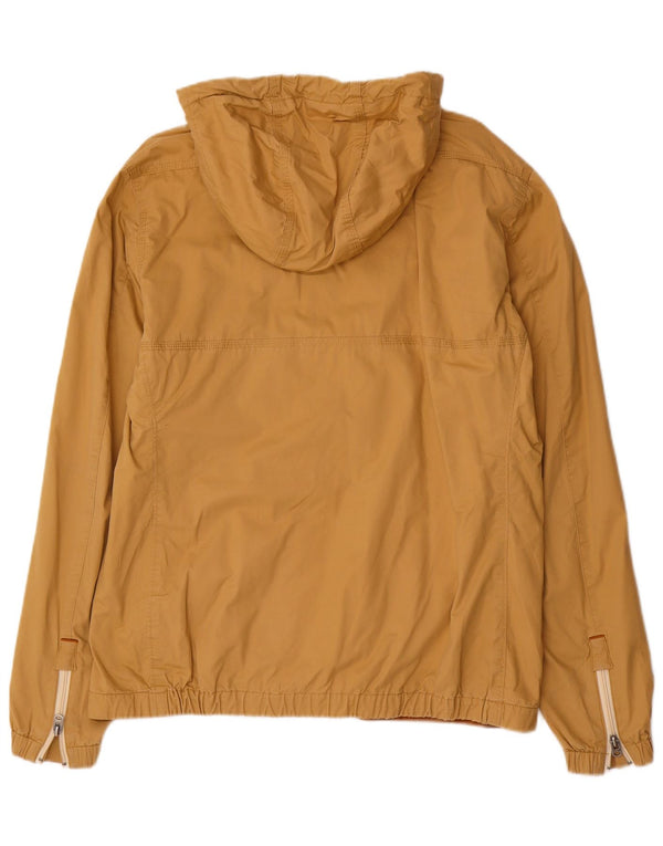 G-Star Mens Graphic Hooded Bomber Jacket UK 42 XL Beige Cotton