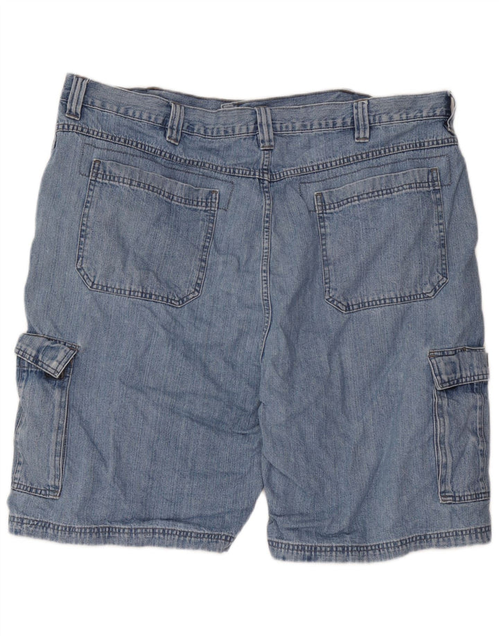 Wrangler Mens Cargo Denim Shorts W42 2XL Blue Cotton
