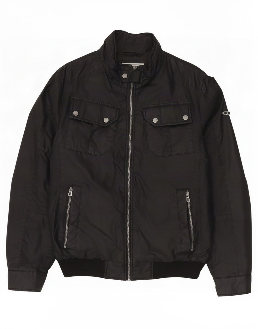 Geox Mens Bomber Jacket UK 40 Large Black Cotton