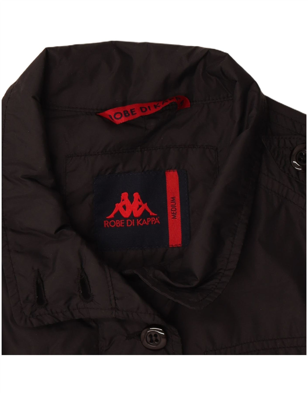 Kappa Womens Military Jacket UK 14 Medium Black Polyamide