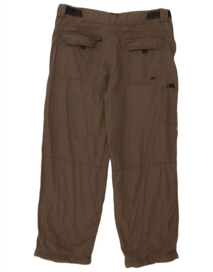 Marks & Spencer Mens Blue Harbour Straight Cargo Trousers W36 L29 Khaki