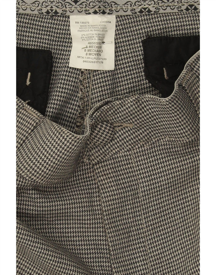 LEE Womens Straight Chino Trousers US 8 Medium W34 L32 Grey Houndstooth Vintage Lee and Second-Hand Lee from Messina Hembry 