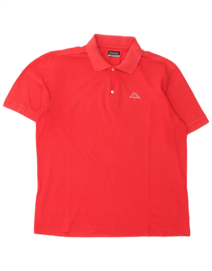 Kappa Mens Polo Shirt Medium Red Cotton
