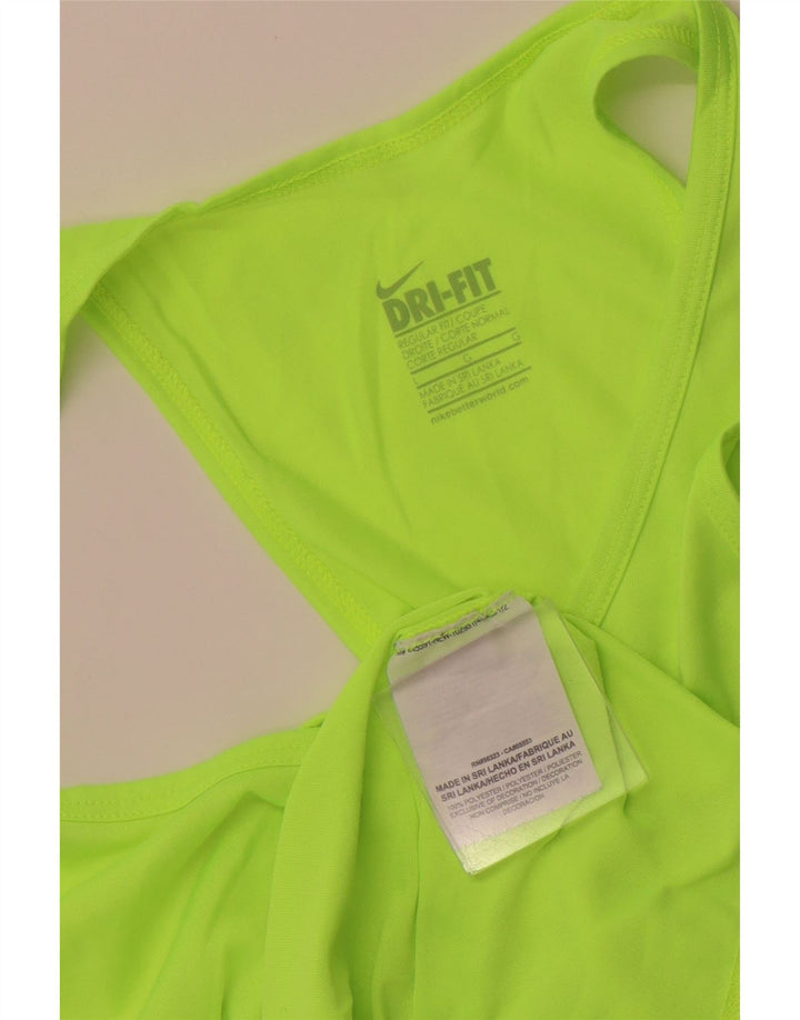 NIKE Womens Vest Top UK 14 Large Green Polyester Sports