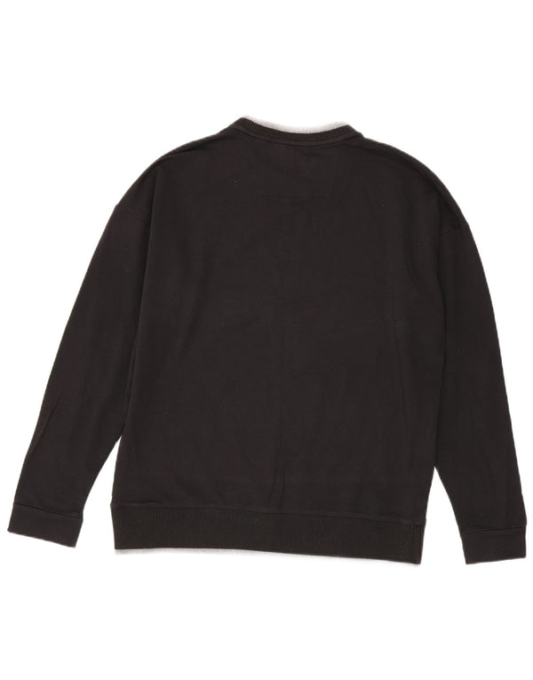 Calvin Klein Mens Crew Neck Jumper Sweater Small Black Cotton