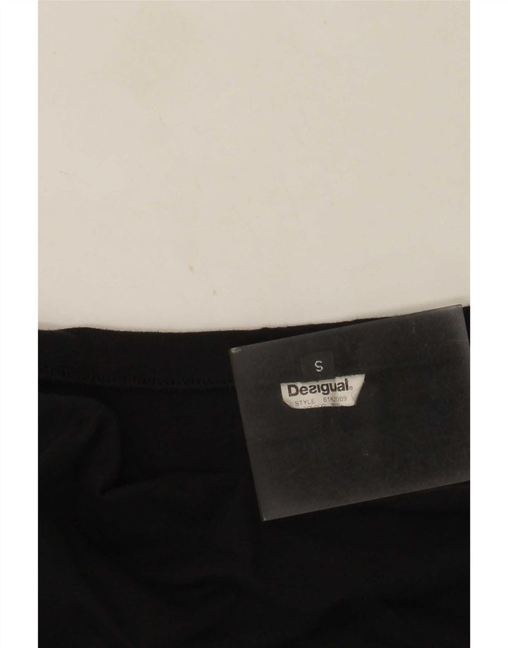 Desigual Womens Graphic Leggings UK 10 Small Black Geometric