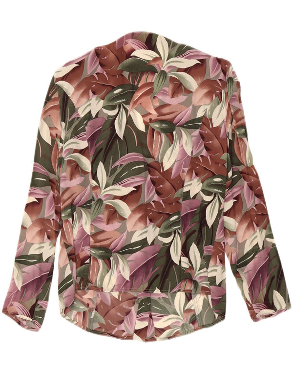 Fiorella Rubino Womens Shirt Blouse UK 14 Large Multicoloured Floral Silk