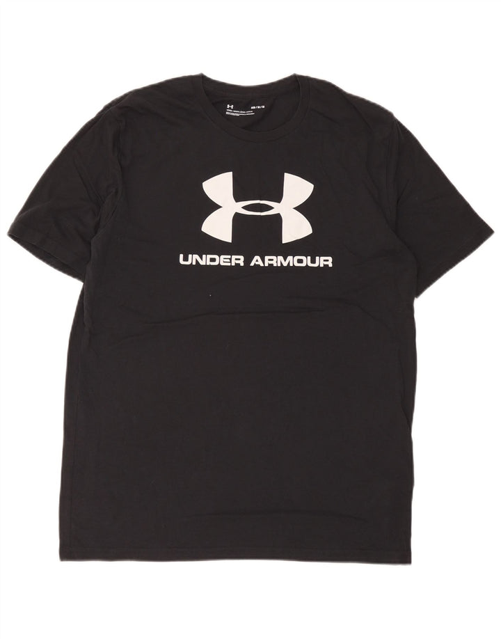 Under Armour Mens Graphic T-Shirt Top Medium Black Cotton