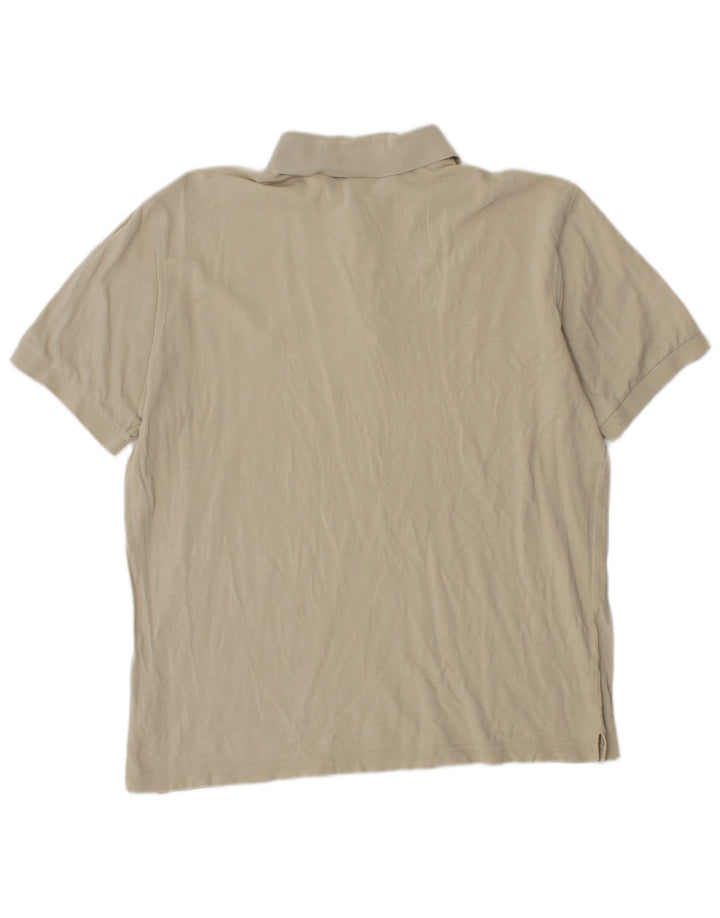 Hugo Boss Mens Polo Shirt Medium Beige Cotton Classic