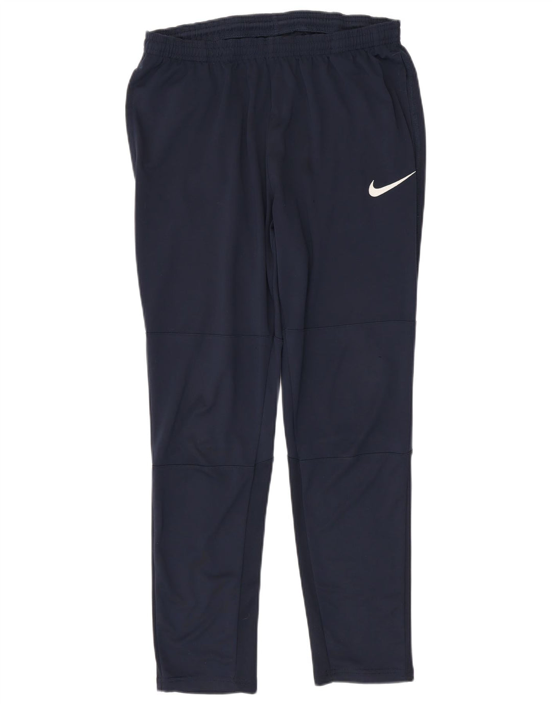 NIKE Mens Dri Fit Tracksuit Trousers Medium  Navy Blue Polyester