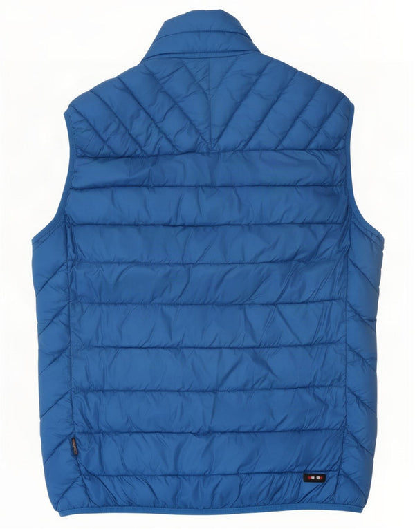 Napapijri Mens Padded Gilet UK 40 Large Blue Polyamide
