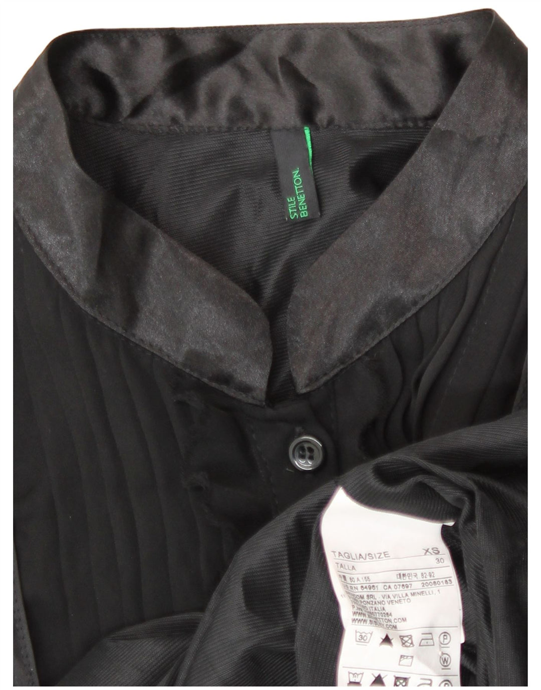Benetton Womens Sheath Dress UK 6 XS Black Polyester
