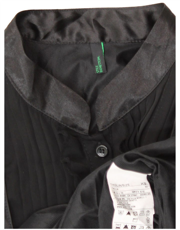 Benetton Womens Sheath Dress UK 6 XS Black Polyester