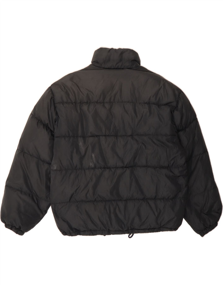 BOMB BOOGIE Mens Padded Jacket UK 40 Large Black Nylon Vintage Bomb Boogie and Second-Hand Bomb Boogie from Messina Hembry 