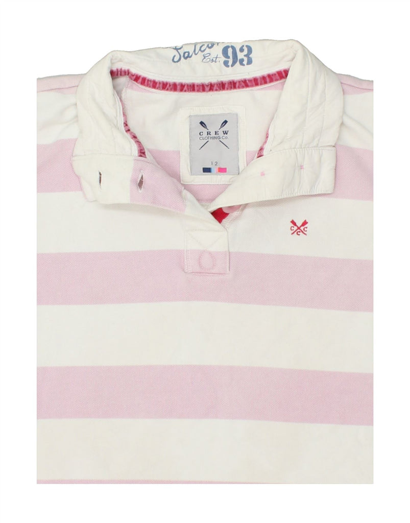 CREW CLOTHING Womens Button Neck Sweatshirt Jumper UK 12 Medium  Pink | Vintage Crew Clothing | Thrift | Second-Hand Crew Clothing | Used Clothing | Messina Hembry 