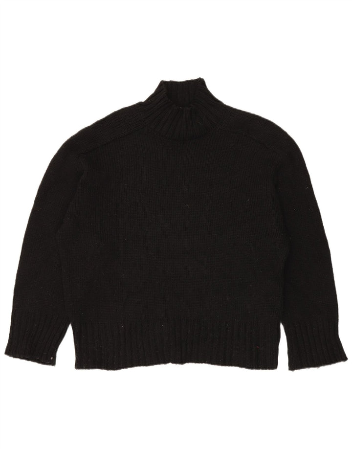 Zara Womens Oversized Turtle Neck Jumper Sweater UK 16 Large Black