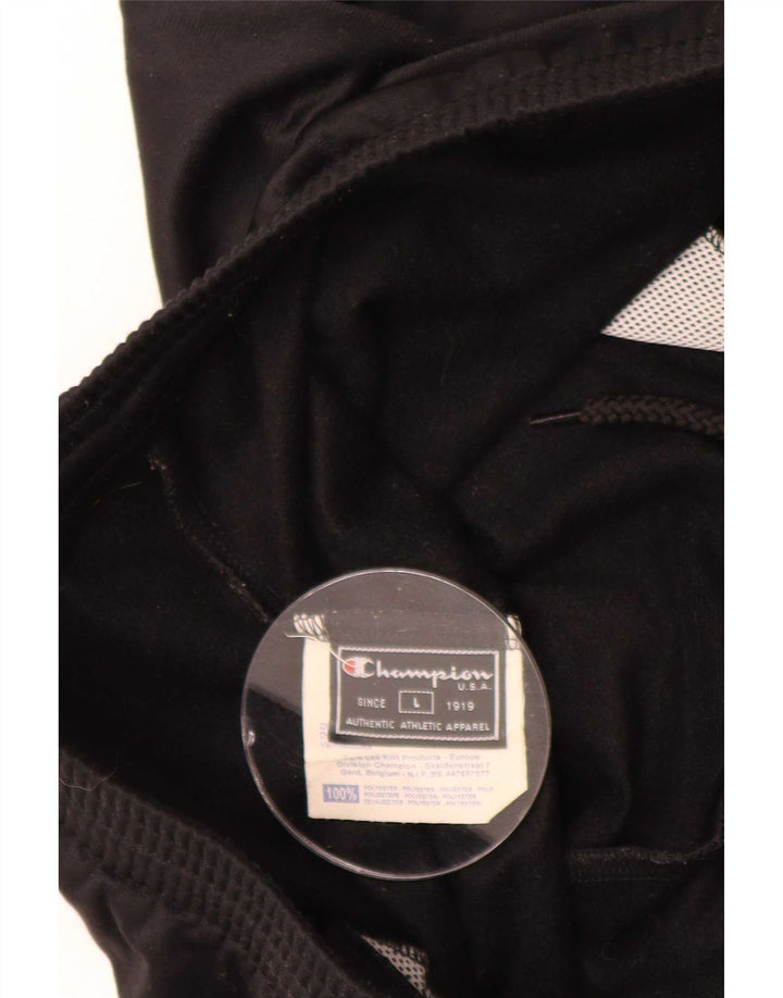 Champion Mens Tracksuit Trousers Joggers Large Black Polyester