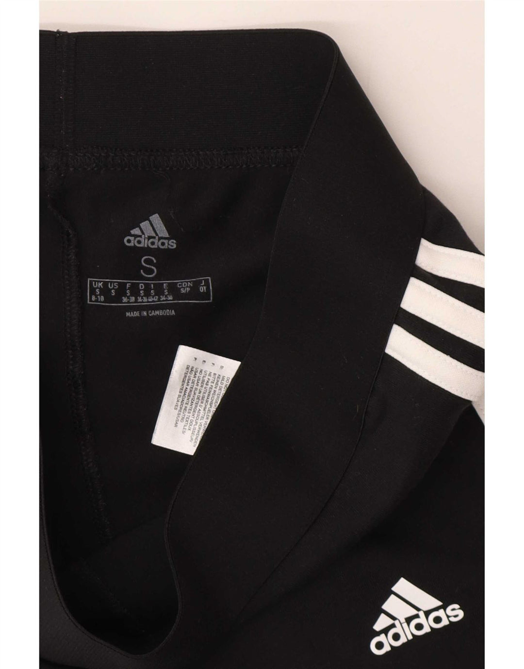 Adidas Womens Leggings UK 8/10 Small Black Cotton