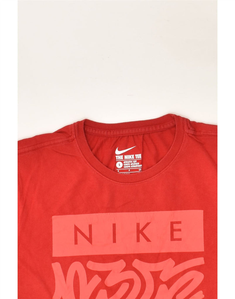 NIKE Womens The Nike Tee Graphic T-Shirt Top UK 10 Small Red Cotton | Vintage Nike | Thrift | Second-Hand Nike | Used Clothing | Messina Hembry 