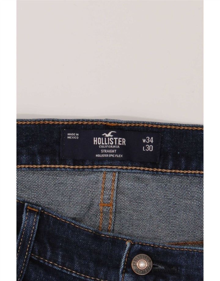 Hollister Mens Flex Straight Jeans W34 L30 Blue