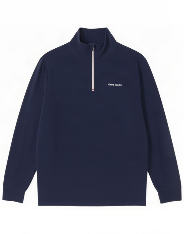 Pierre Cardin Mens Zip Neck Fleece Jumper 2XL Navy Blue Polyester