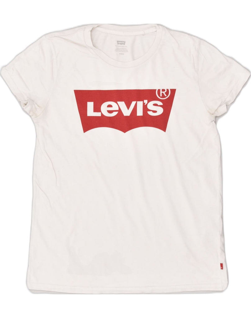 LEVI'S Mens Graphic T-Shirt Top Medium White Cotton | Vintage Levi's | Thrift | Second-Hand Levi's | Used Clothing | Messina Hembry 