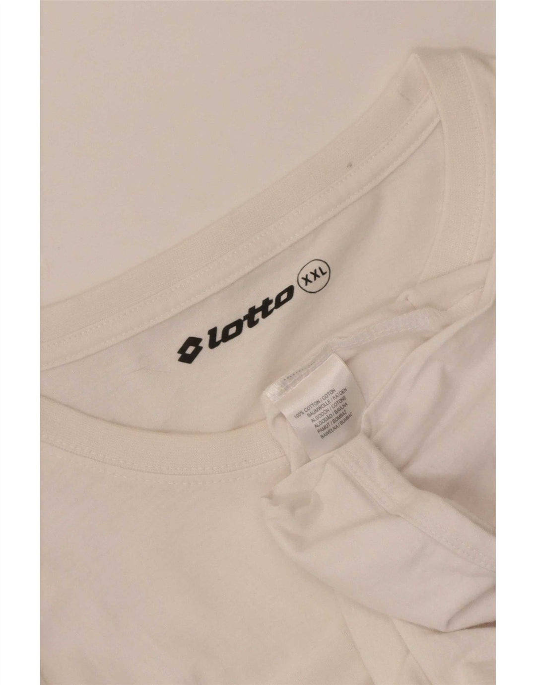 Lotto Mens T-Shirt Top 2XL White Cotton