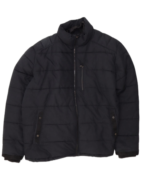 Marks & Spencer Mens Padded Jacket UK 46 3XL Black Polyester