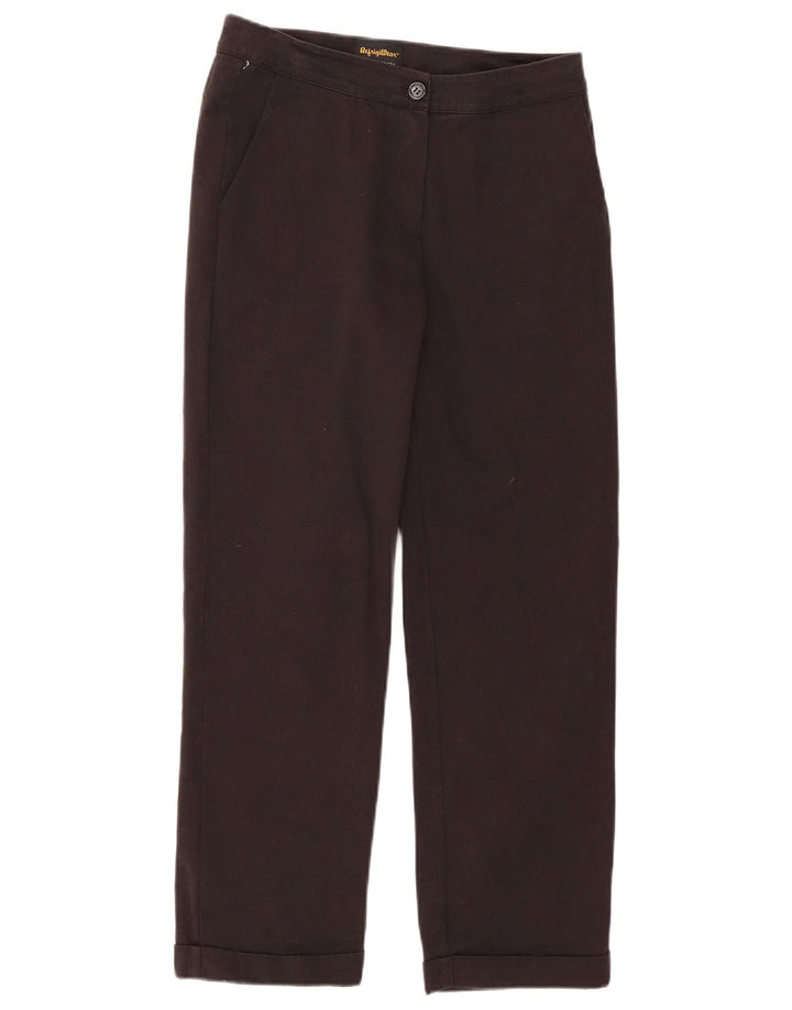 REFRIGIWEAR Womens Straight Cropped Trousers Small W28 L25 Black Cotton