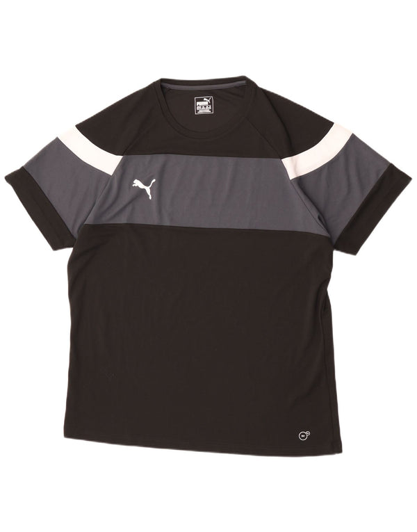 PUMA Mens T-Shirt Top 2XL Black Colourblock