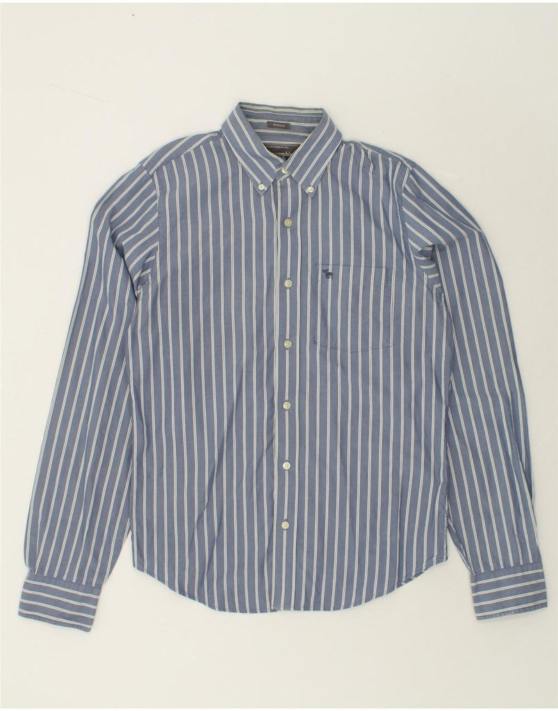 ABERCROMBIE & FITCH Mens Shirt Large Blue Striped Cotton | Vintage Abercrombie & Fitch | Thrift | Second-Hand Abercrombie & Fitch | Used Clothing | Messina Hembry 