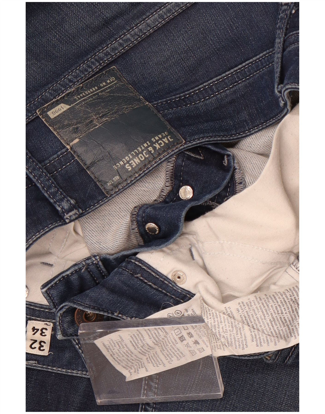 Jack & Jones Mens Slim Jeans W32 L34 Blue Cotton