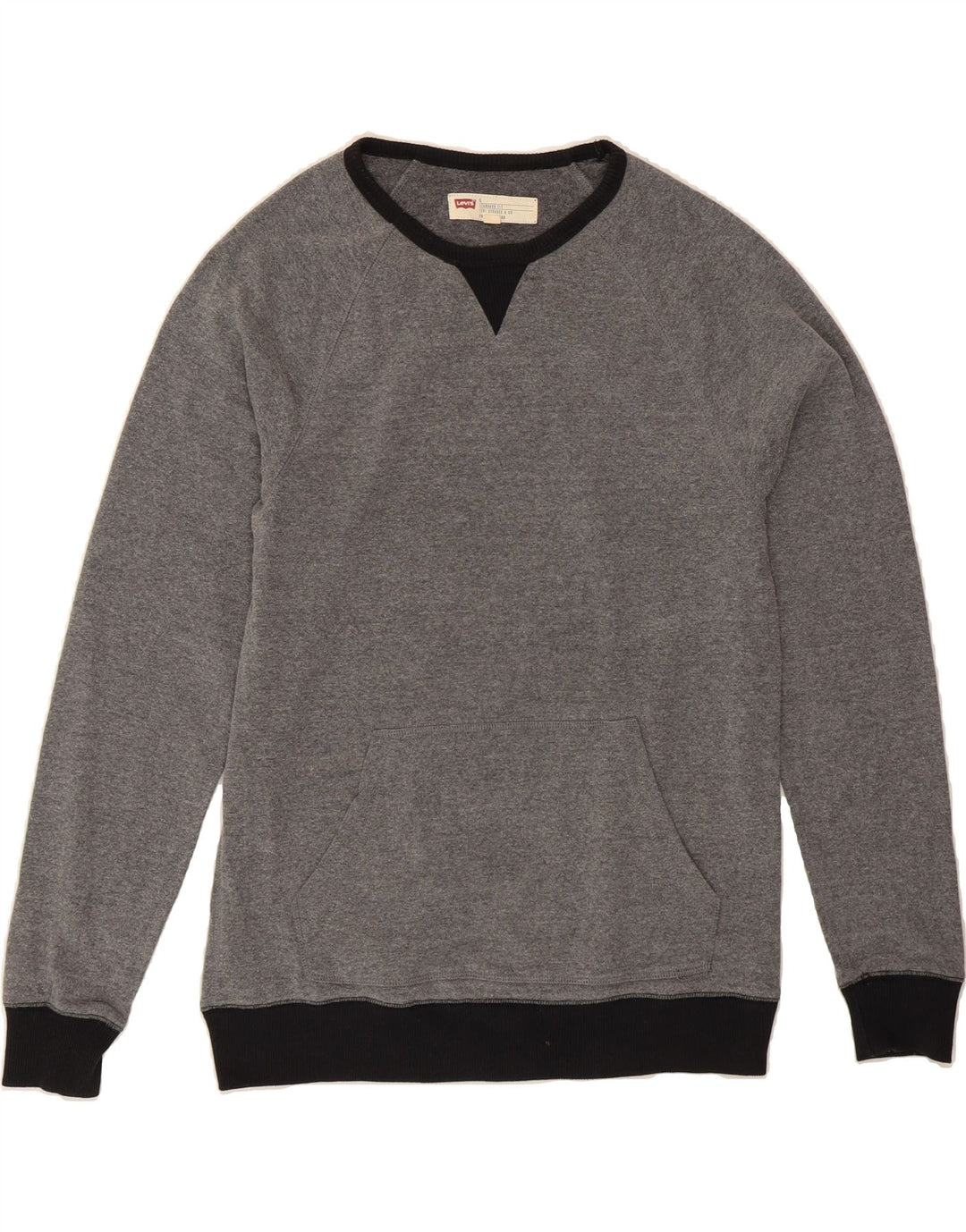 LEVI'S Mens Standard Fit Crew Neck Jumper Sweater Small Grey Polyester Vintage Levi's and Second-Hand Levi's from Messina Hembry 