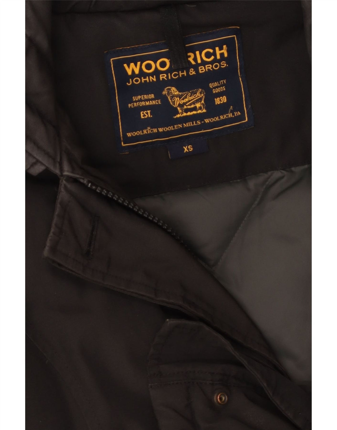 Woolrich Womens Hooded Padded Coat UK 6 XS Black