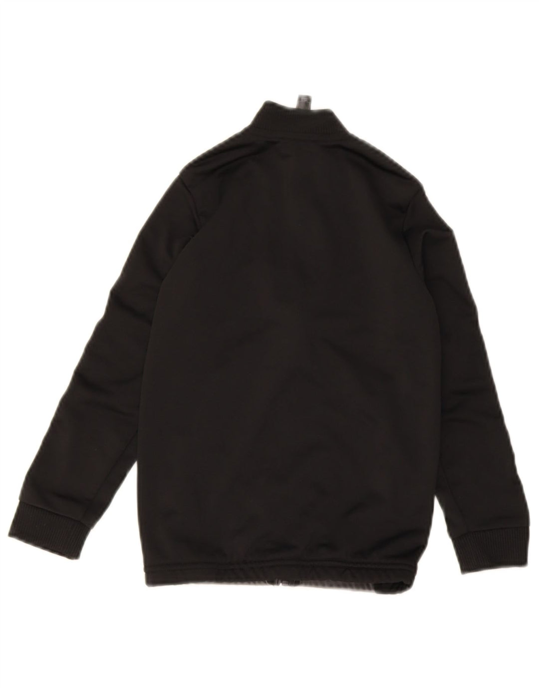 Adidas Boys Tracksuit Top Jacket 7-8 Years Black Colourblock Polyester
