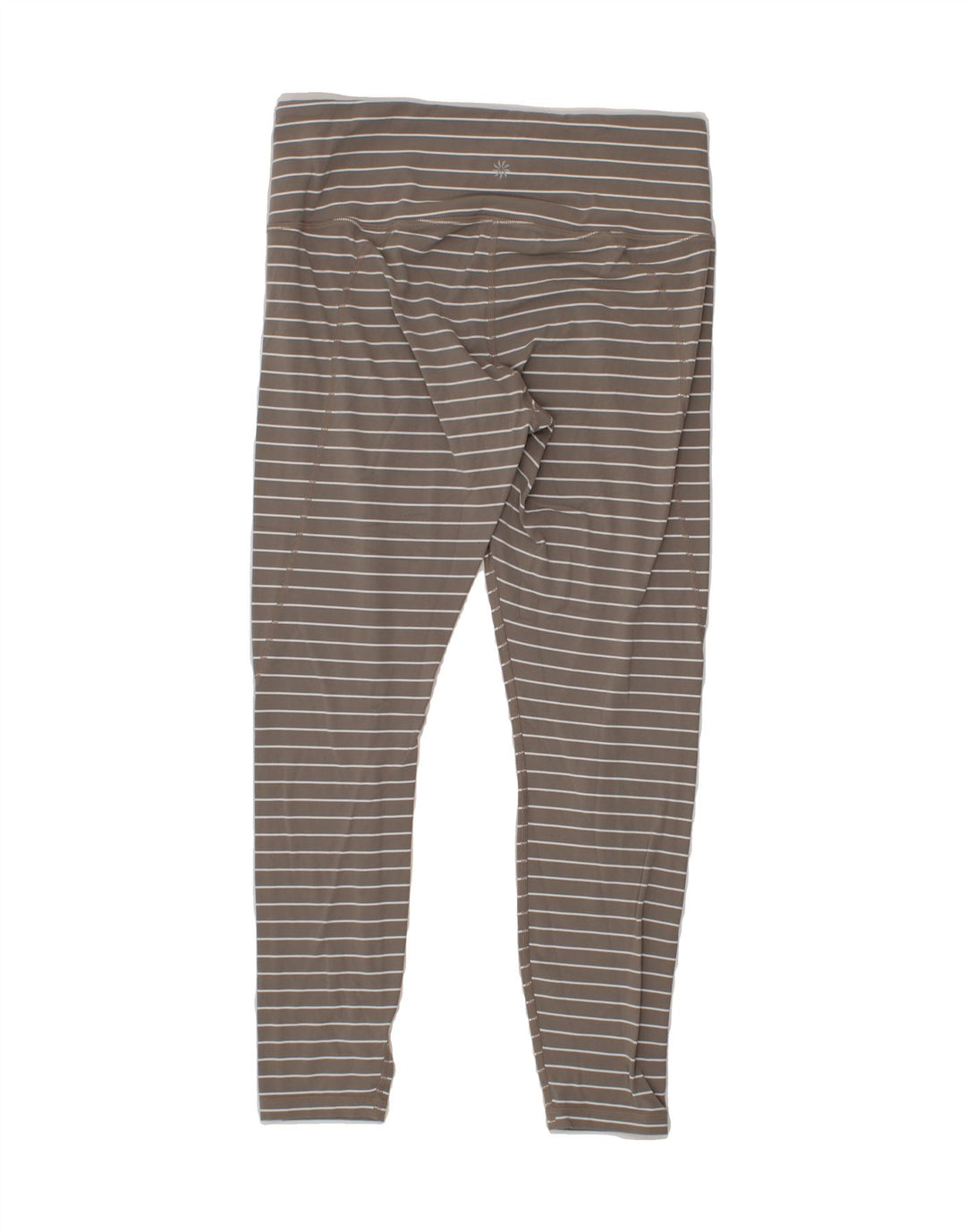 ATHLETA Womens Leggings UK 14 Medium  Beige Striped Nylon Vintage Athleta and Second-Hand Athleta from Messina Hembry 