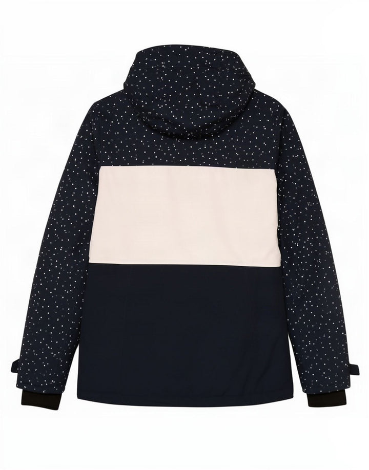 Tog 24 Womens Hooded Oversized Padded Jacket UK 8 Small Black Colourblock
