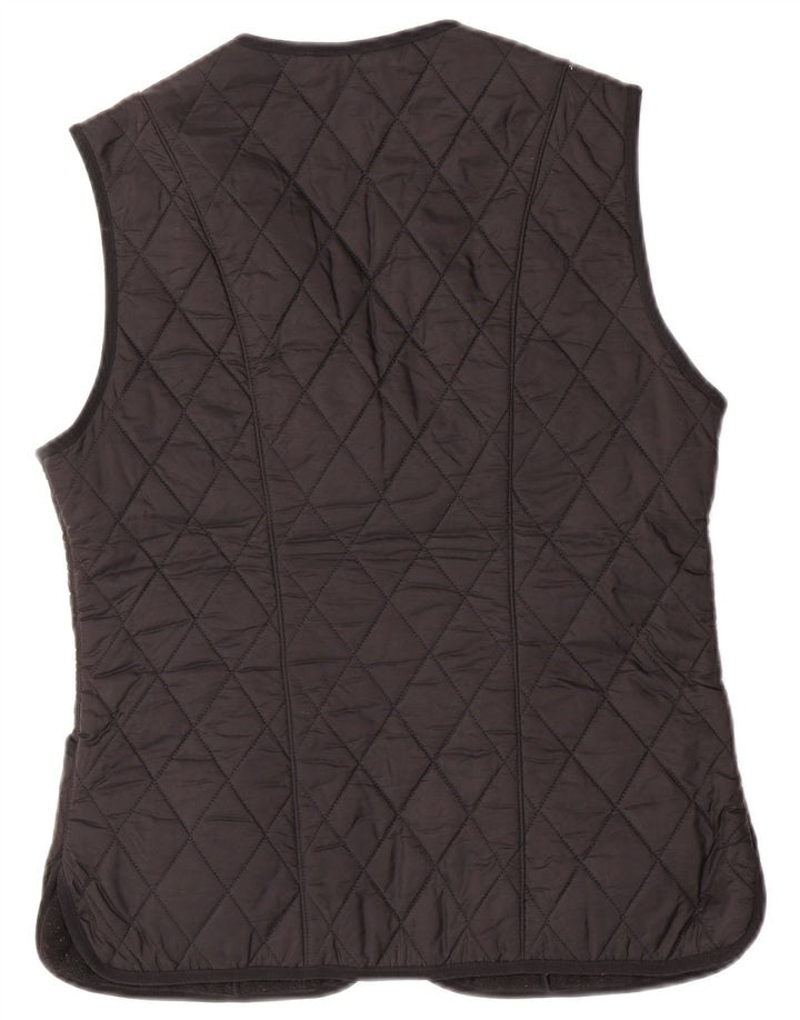 Barbour Womens Quilted Gilet UK 10 Small Black Polyamide