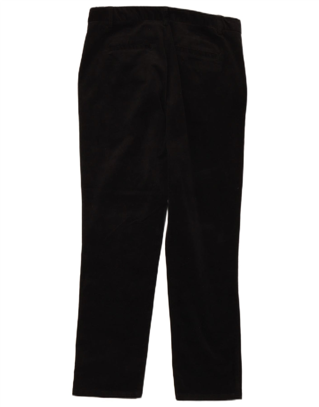 BENETTON Womens Straight Corduroy Trousers W30 L27 Black Classic