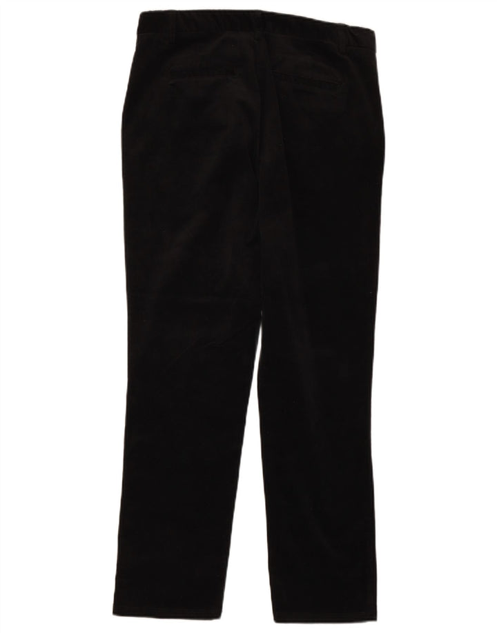 BENETTON Womens Straight Corduroy Trousers W30 L27 Black Classic