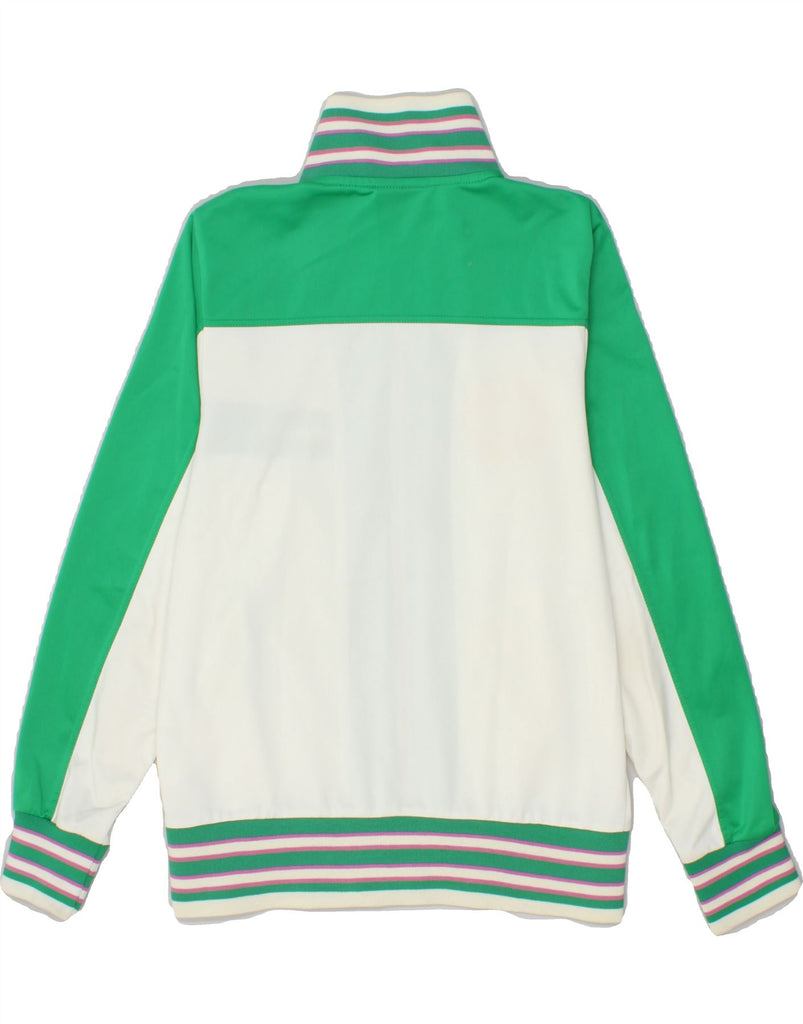 VINTAGE Womens Tracksuit Top Jacket UK 14 Large Green Colourblock | Vintage Vintage | Thrift | Second-Hand Vintage | Used Clothing | Messina Hembry 