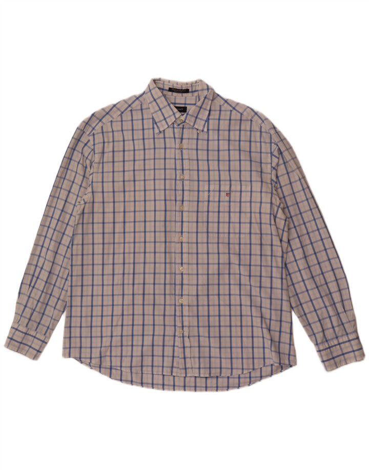 Gant Mens Regular Fit Shirt XL White Check Cotton