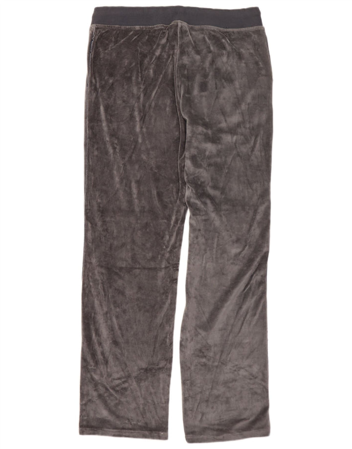 CHAMPION Womens Velour Tracksuit Trousers UK 18 XL Grey Cotton