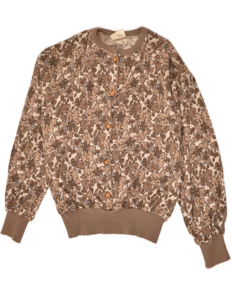 LIOLA Womens Crew Neck Jumper Sweater UK 16 Large Brown Floral Wool | Vintage Liola | Thrift | Second-Hand Liola | Used Clothing | Messina Hembry 