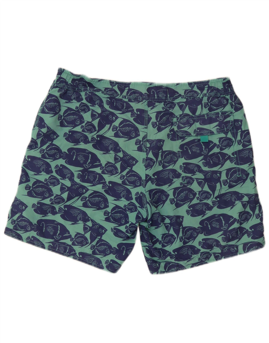 Boden Mens Graphic Swimming Shorts Large Blue