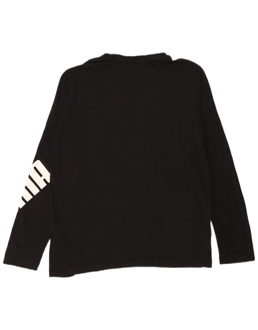 PUMA Mens Graphic Top Long Sleeve Large Black Cotton