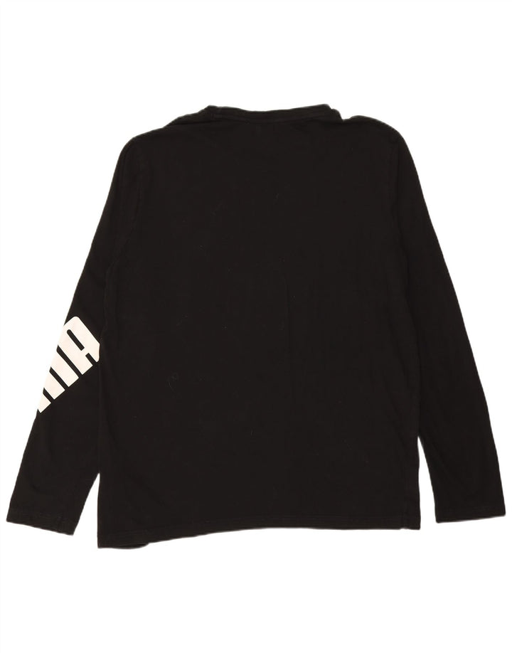 PUMA Mens Graphic Top Long Sleeve Large Black Cotton