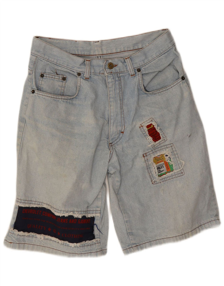Vintage Mens Distressed Denim Shorts IT 46 Small W28  Blue Cotton