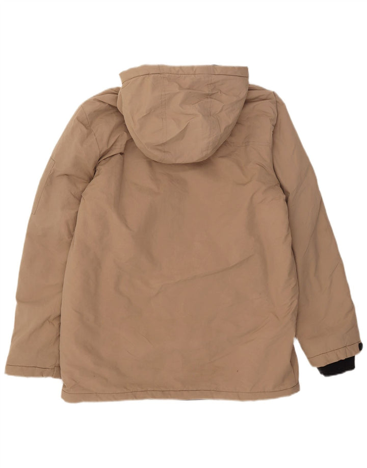 Marks & Spencer Boys Hooded Windbreaker Jacket 13-14 Years Beige Polyamide